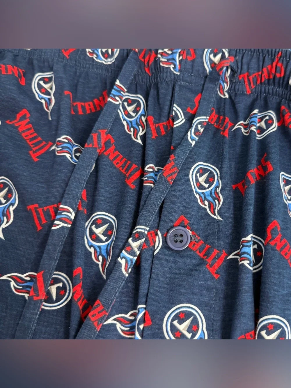 NFL Tennessee Titans Lounge Pajama Pants NWT Large Blue 100% Cotton